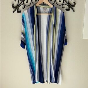 CHICO'S 3/4 SLEEVE POLYAMIDE SWIM COVER UP- CASUAL WEAR SIZE MEDIUM PETITE